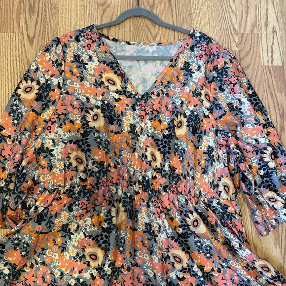 NWT Pink Floral‎ Knee Length Dress Size 4XL - Picture 8 of 8